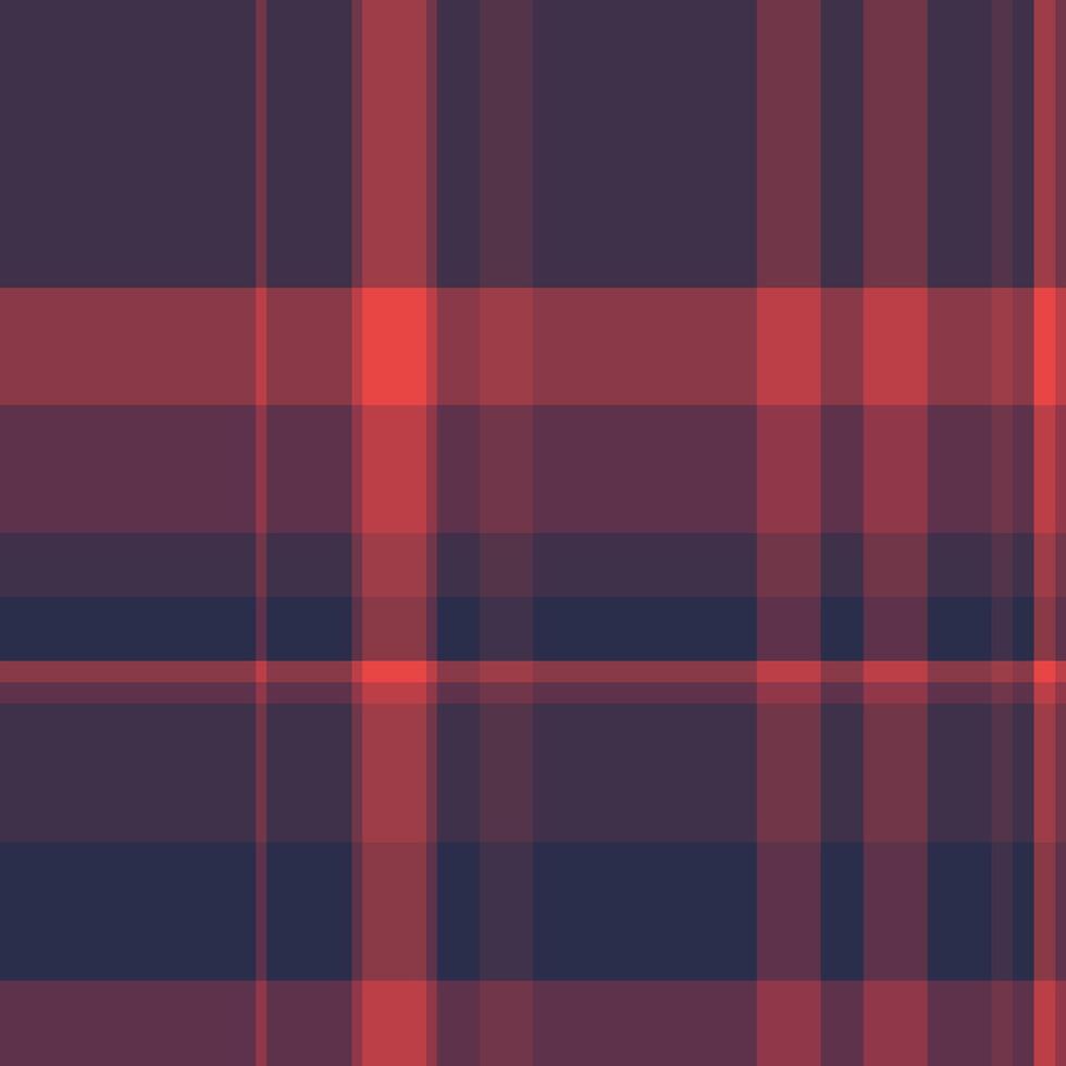 Print background textile seamless, furry plaid texture. Buffalo fabric check tartan pattern in red and dark colors. vector