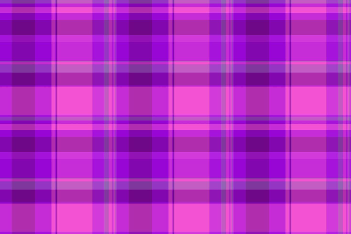 Vibrant pink and purple plaid pattern. Perfect for textile design, website backgrounds, or fashion projects. A seamless, stylish repeat texture ideal for adding a pop of color to any design. vector