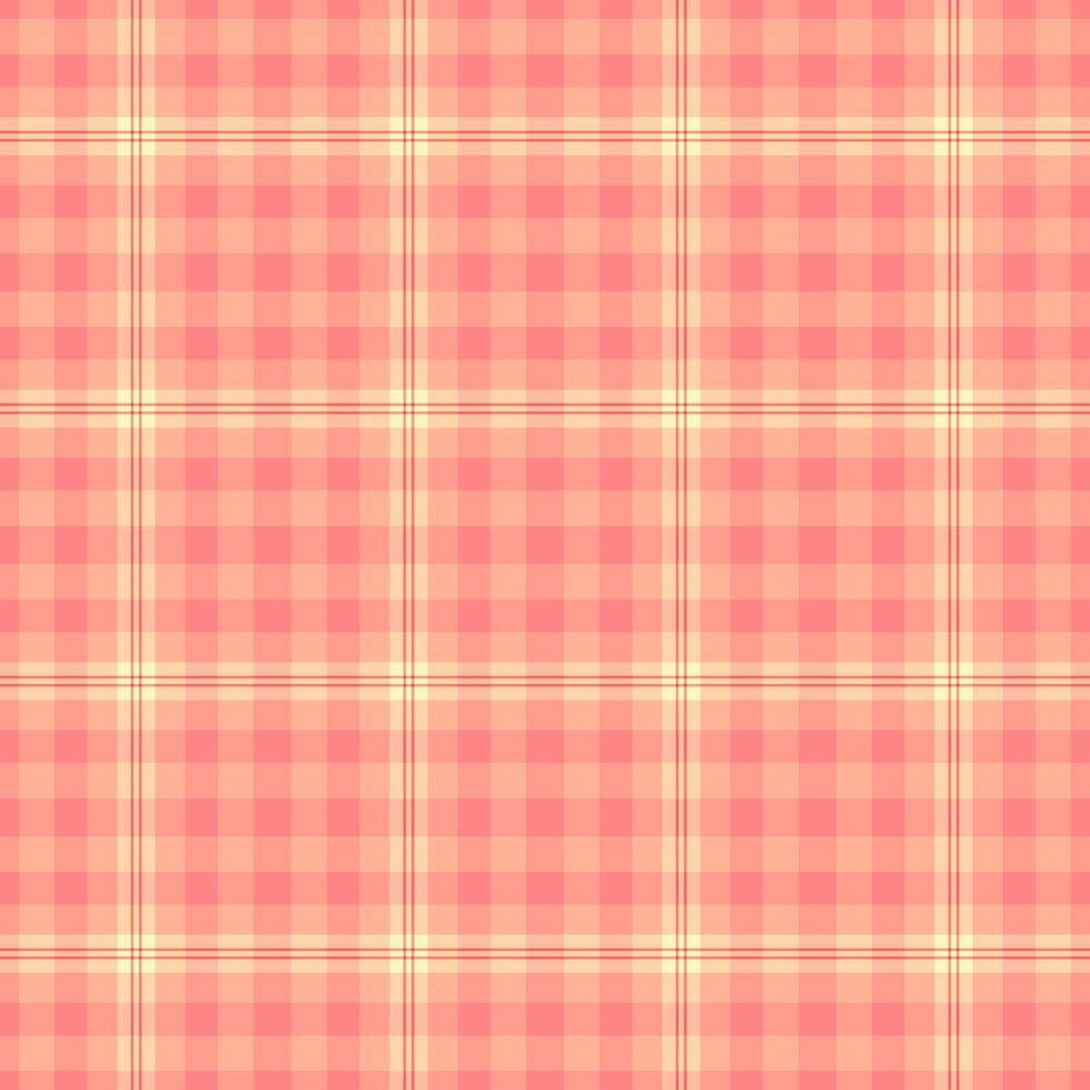 Delightful pastel pink and cream plaid pattern. Seamless texture ideal for textile design, website backgrounds, scrapbooking, and stationery. vector