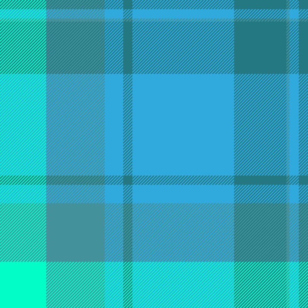 Creativity fabric pattern background, aesthetic texture plaid textile. Carnival seamless check tartan in cyan and bright colors. vector