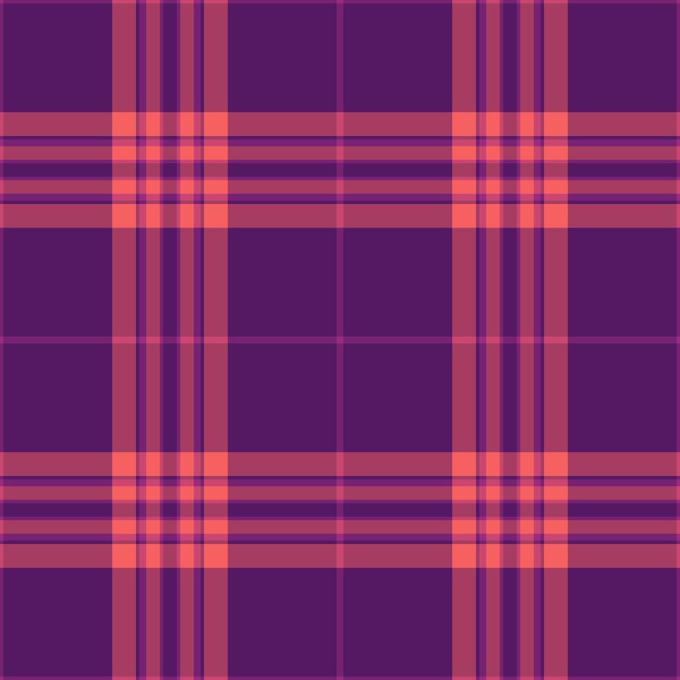 Illustration seamless check, new year pattern texture fabric. October tartan background plaid textile in pink and magenta colors. vector