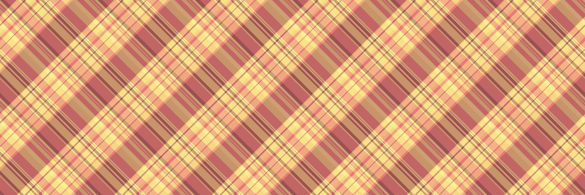 Present pattern tartan plaid, season texture check . Outline textile fabric background seamless in orange and red colors. vector