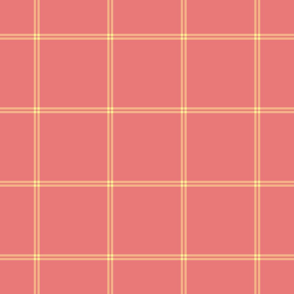 Duvet texture seamless background, paisley plaid pattern textile. Fall tartan fabric check in red and orange colors. vector