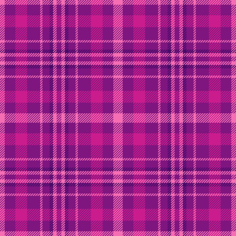 Intense pattern texture background, eps plaid seamless . Worldwide tartan check textile fabric in pink and purple colors. vector