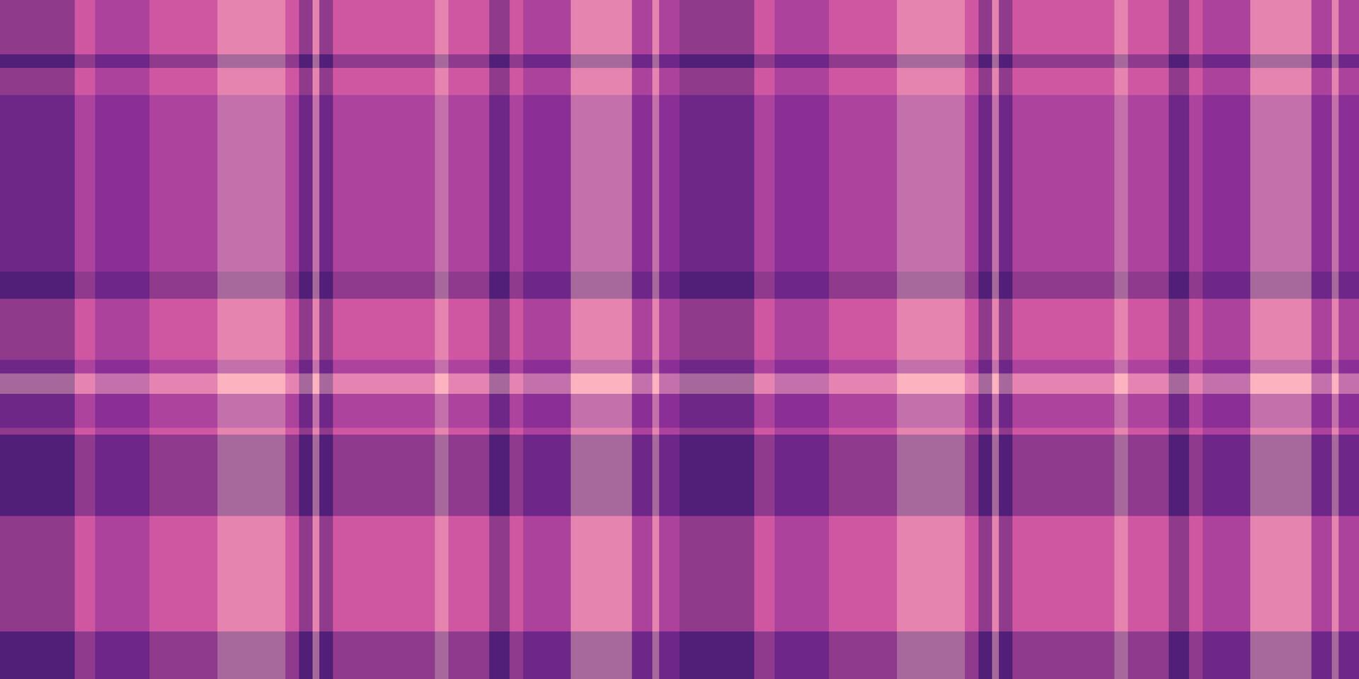Revival seamless textile plaid, fibre texture pattern tartan. Dogtooth background fabric check in pink and magenta colors. vector