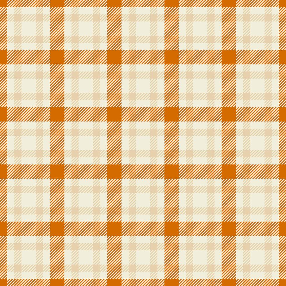 Infinity check texture seamless, merry christmas plaid tartan . Simplicity fabric textile background pattern in light and orange colors. vector