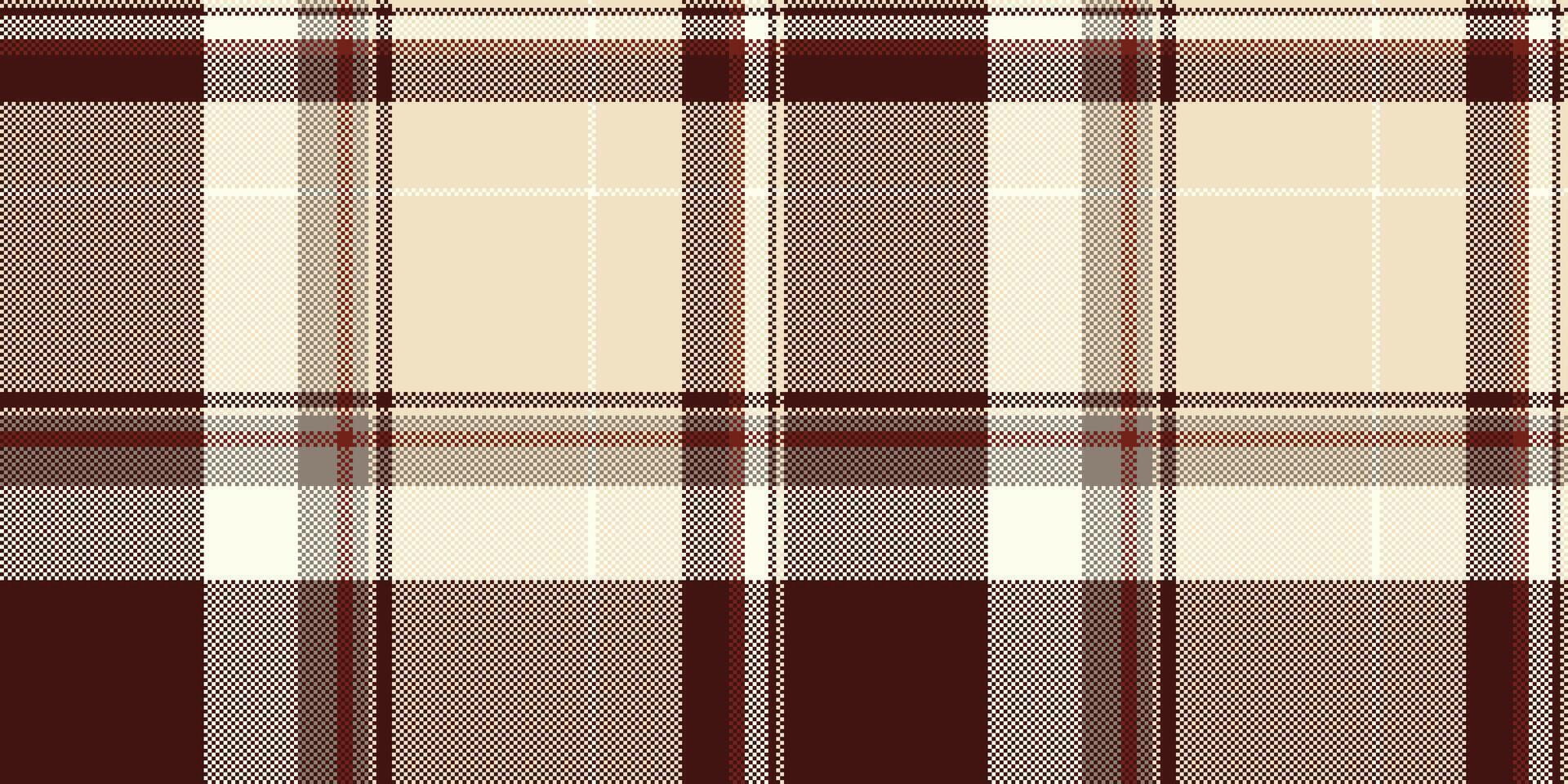 Strip textile plaid texture, elementary check pattern . Messy fabric seamless tartan background in light and dark colors. vector