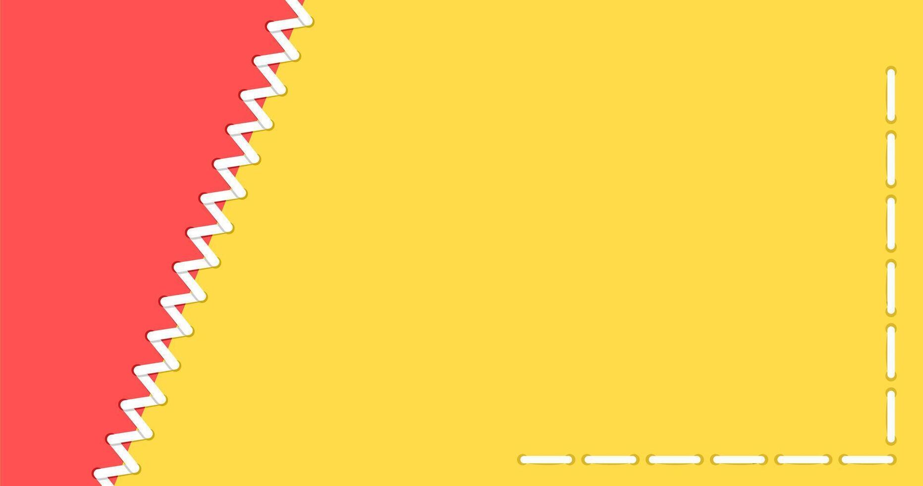 A yellow and red square with a white border vector