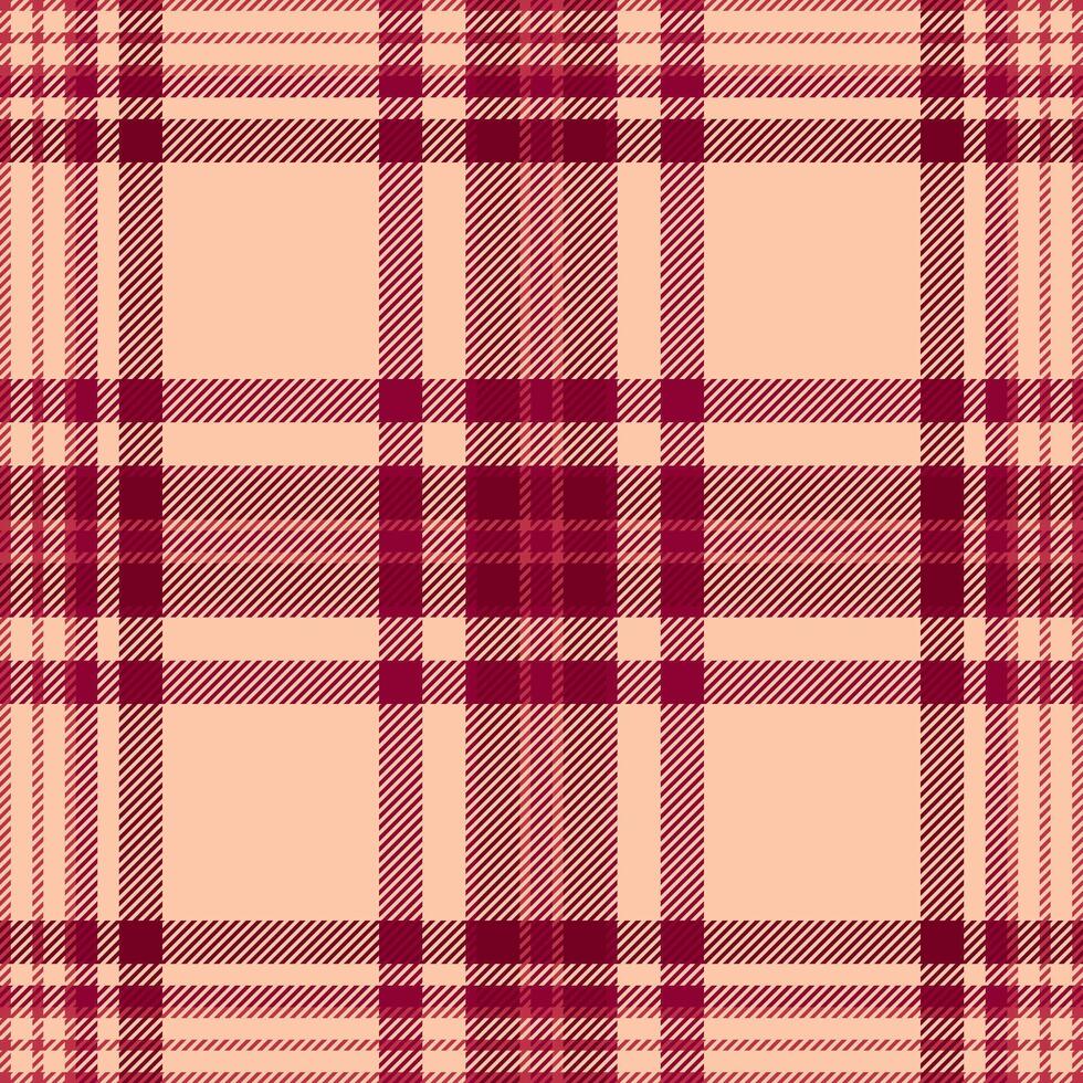 Elegant peach and burgundy plaid pattern. Perfect for textile design, fashion, home decor, and website backgrounds. Versatile and stylish geometric design with a subtle texture. vector
