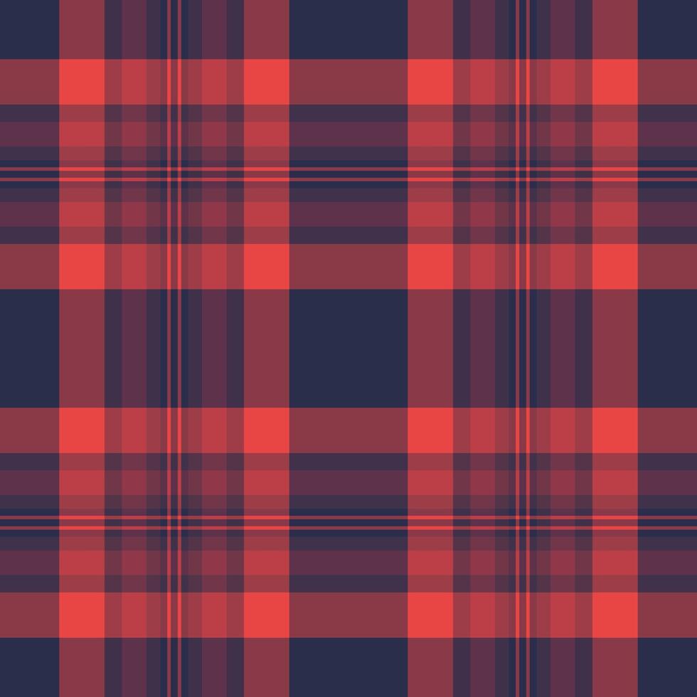 Vibrant coral and navy plaid pattern. Perfect for textile design, fashion, website backgrounds, or any project needing a stylish, textured look. Seamless repeat design for endless possibilities. vector