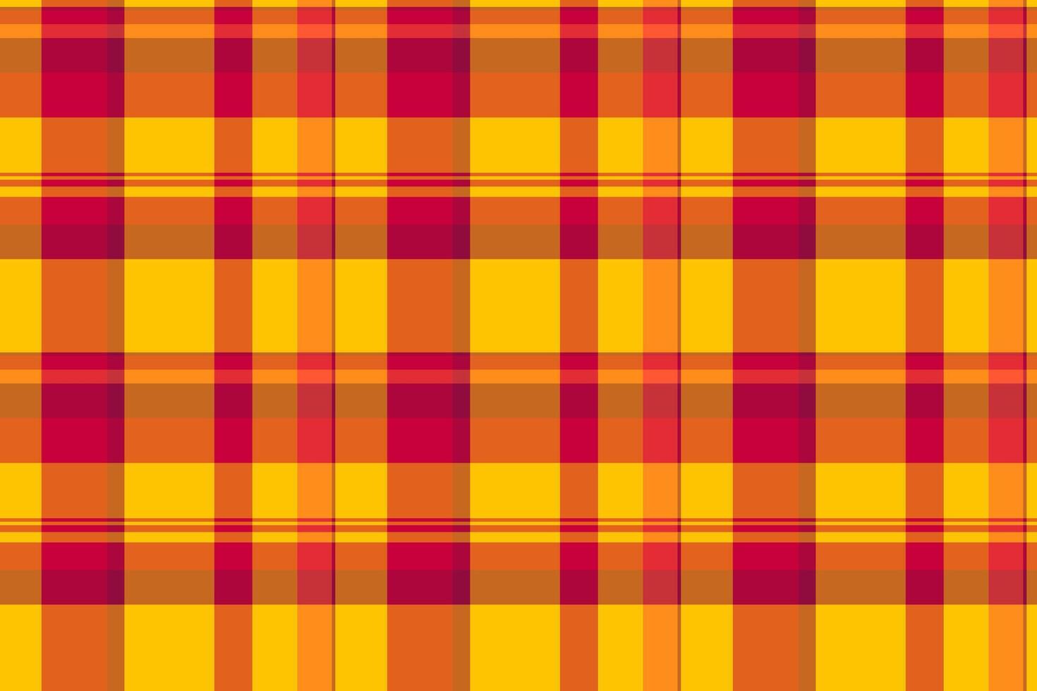 Vibrant yellow and red plaid pattern. Perfect for textile design, website backgrounds, or autumnthemed projects. Seamless repeat texture offers versatile design applications. vector