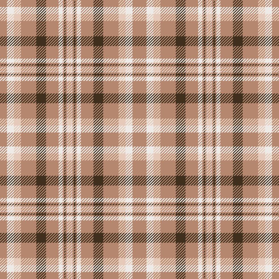 Elegant neutral plaid pattern in brown, beige, and white. Perfect for textile design, fashion, website backgrounds, or autumnal themed projects. Seamless repeat for versatility. vector