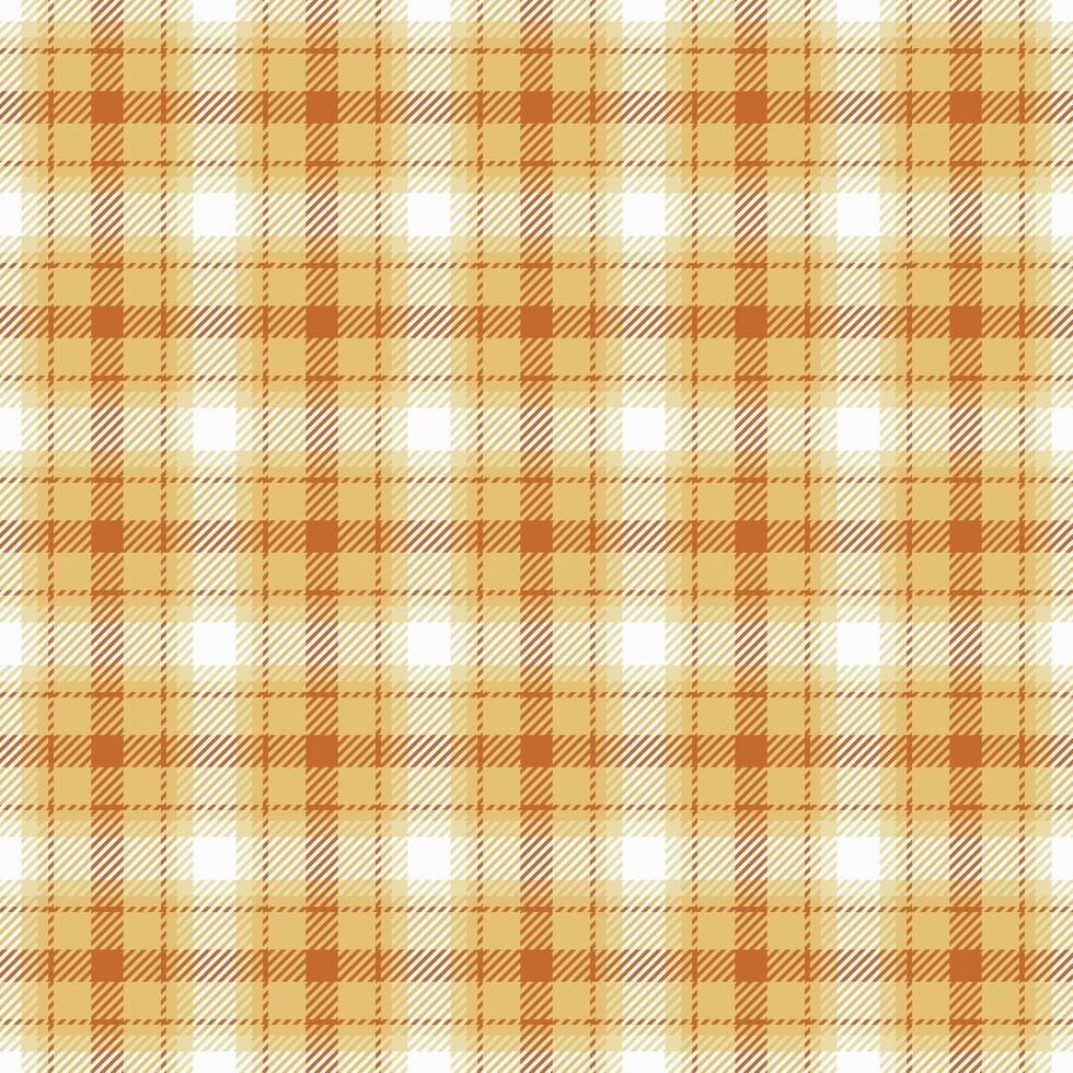 Canadian plaid textile check, harvest seamless tartan . Customized texture background fabric pattern in amber and orange colors. vector
