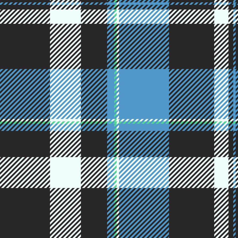 Fold seamless texture check, tracery background pattern tartan. French textile fabric plaid in grey and cyan colors. vector