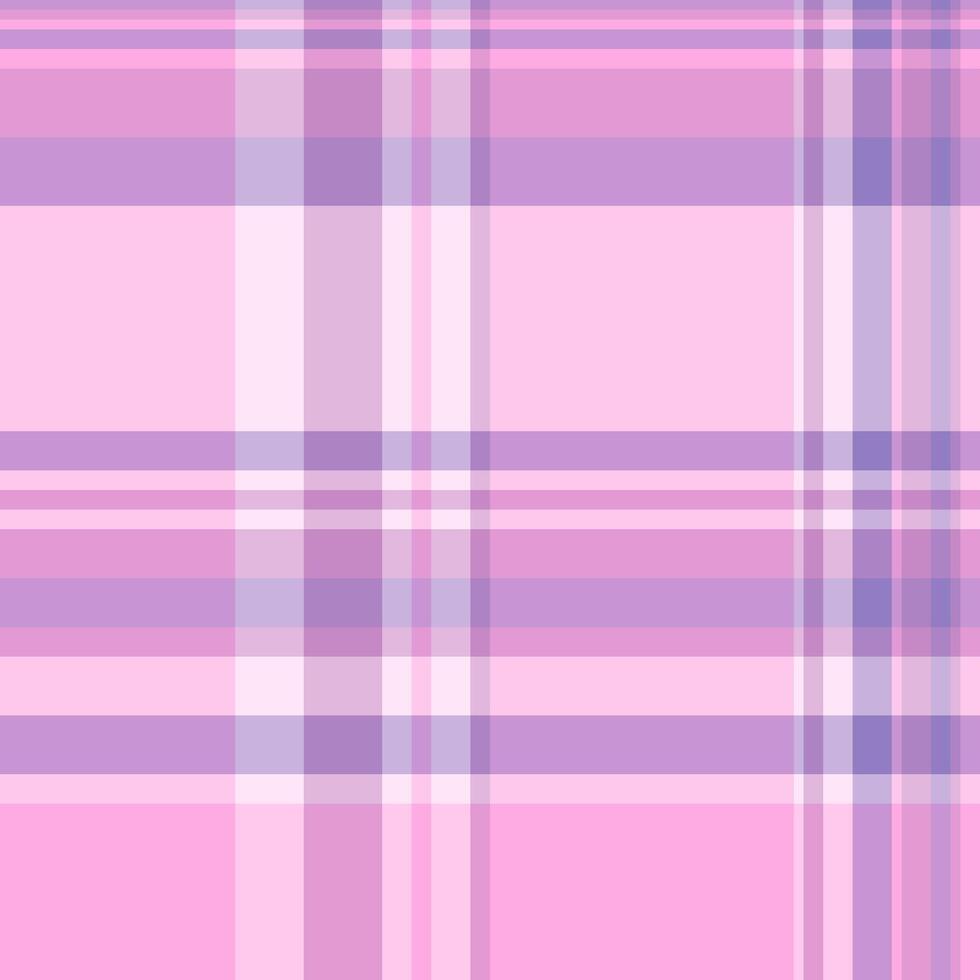 Windowpane fabric tartan plaid, quiet check texture background. Basic textile pattern seamless in light and pink colors. vector