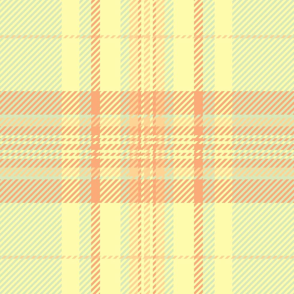 Soft pastel plaid pattern in peach and mint green. Perfect for textile design, website backgrounds, or scrapbooking projects. vector