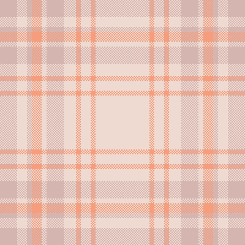 Subtle peach and grey plaid pattern. Perfect for textile design, apparel, or website backgrounds. Soft, neutral tones create a calming and versatile aesthetic. vector