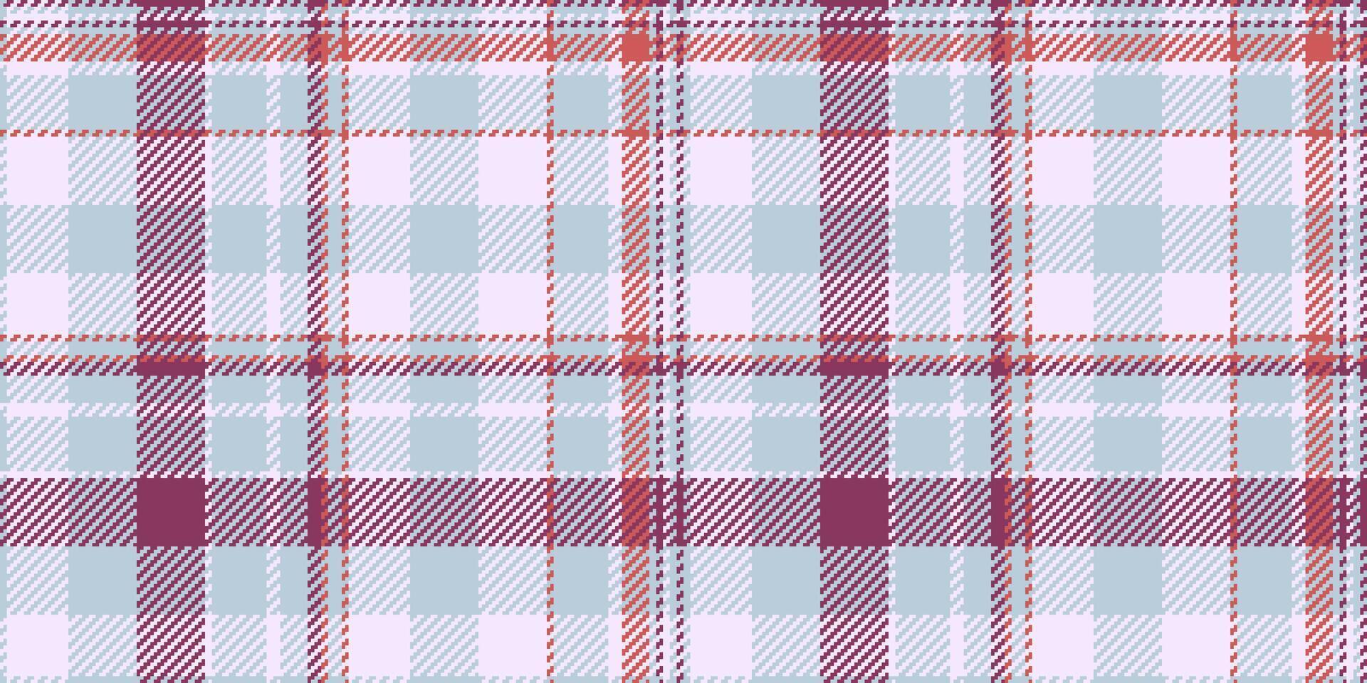 Minimalist texture tartan seamless, fashionable textile fabric check. Styled pattern plaid background in light and pink colors. vector