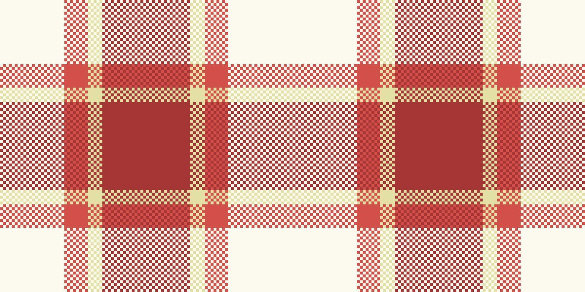 Stylish red and cream plaid pattern, perfect for textile designs, website backgrounds, or packaging. The subtle texture adds visual interest. vector