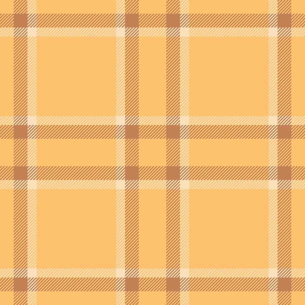 Warm, pastel yellow and brown plaid pattern. Perfect for textile design, website backgrounds, or autumnal themed projects. Seamless repeat texture offers versatile design options. vector