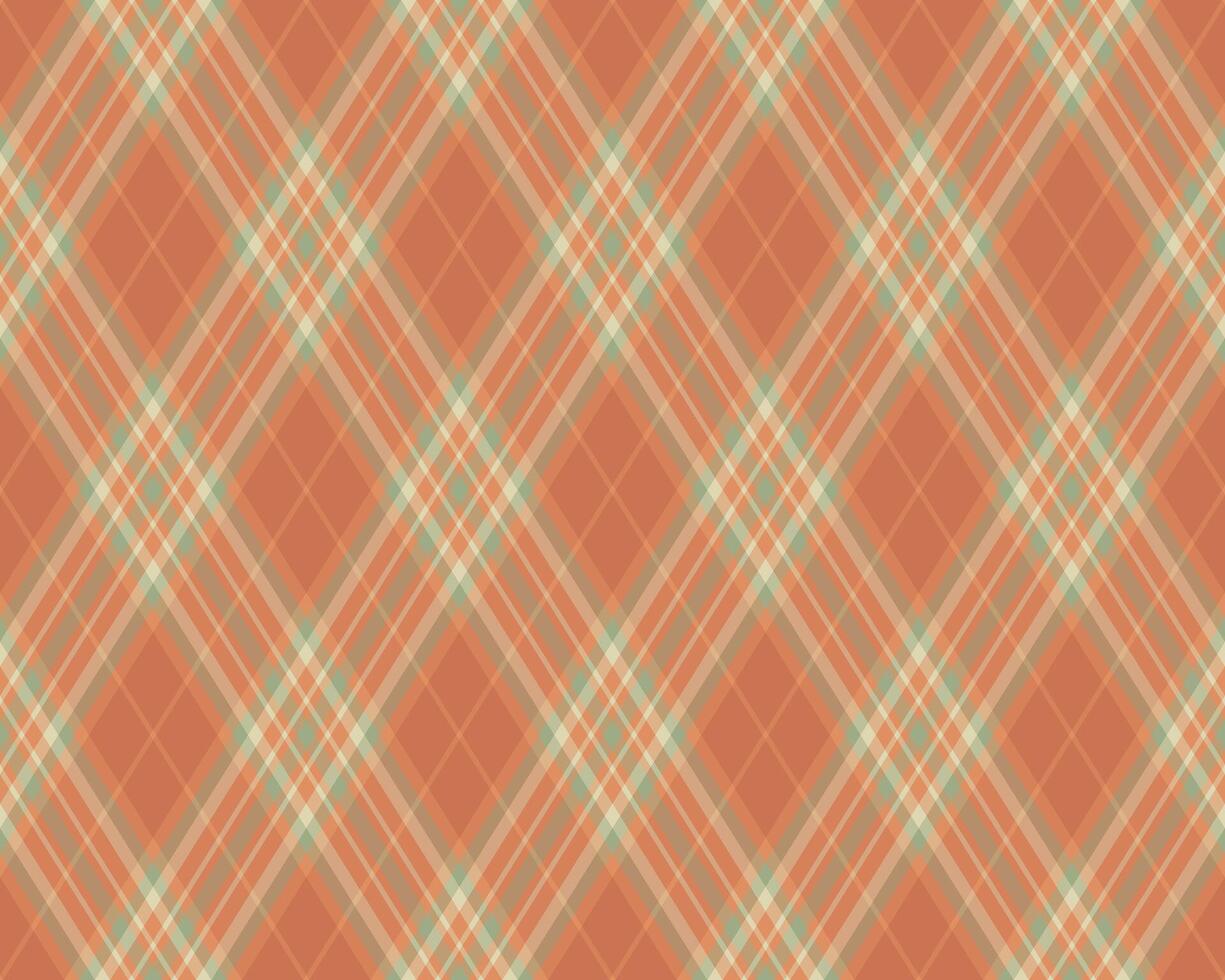 A vibrant diagonal plaid pattern in warm autumnal tones. vector