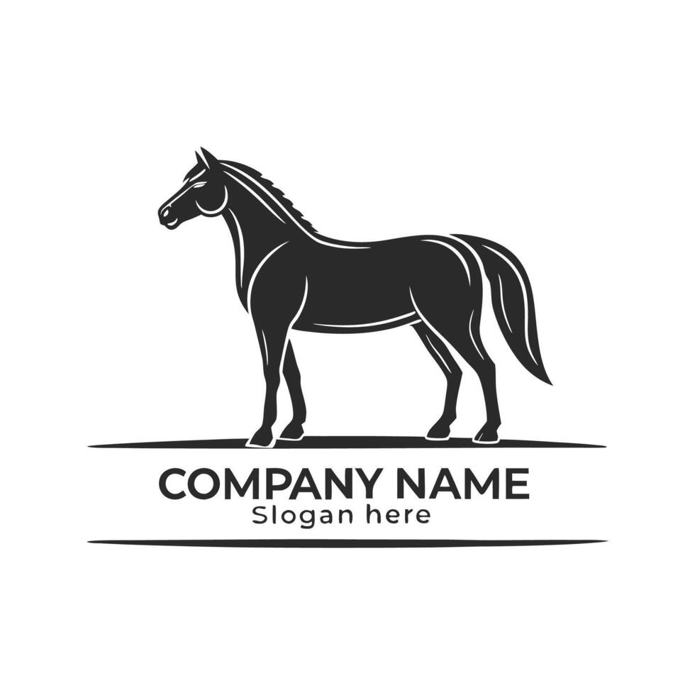 horse logo design template illustration, vector
