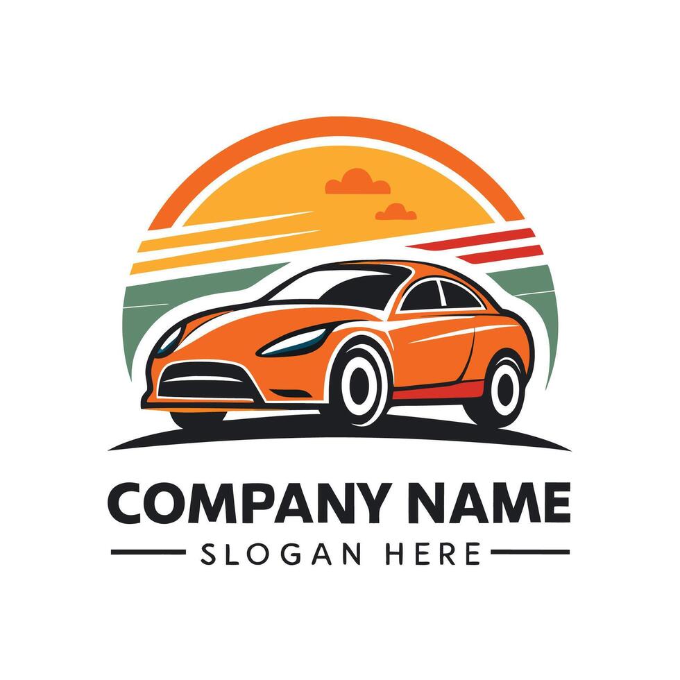 car logo design template, illustration, on a white background vector