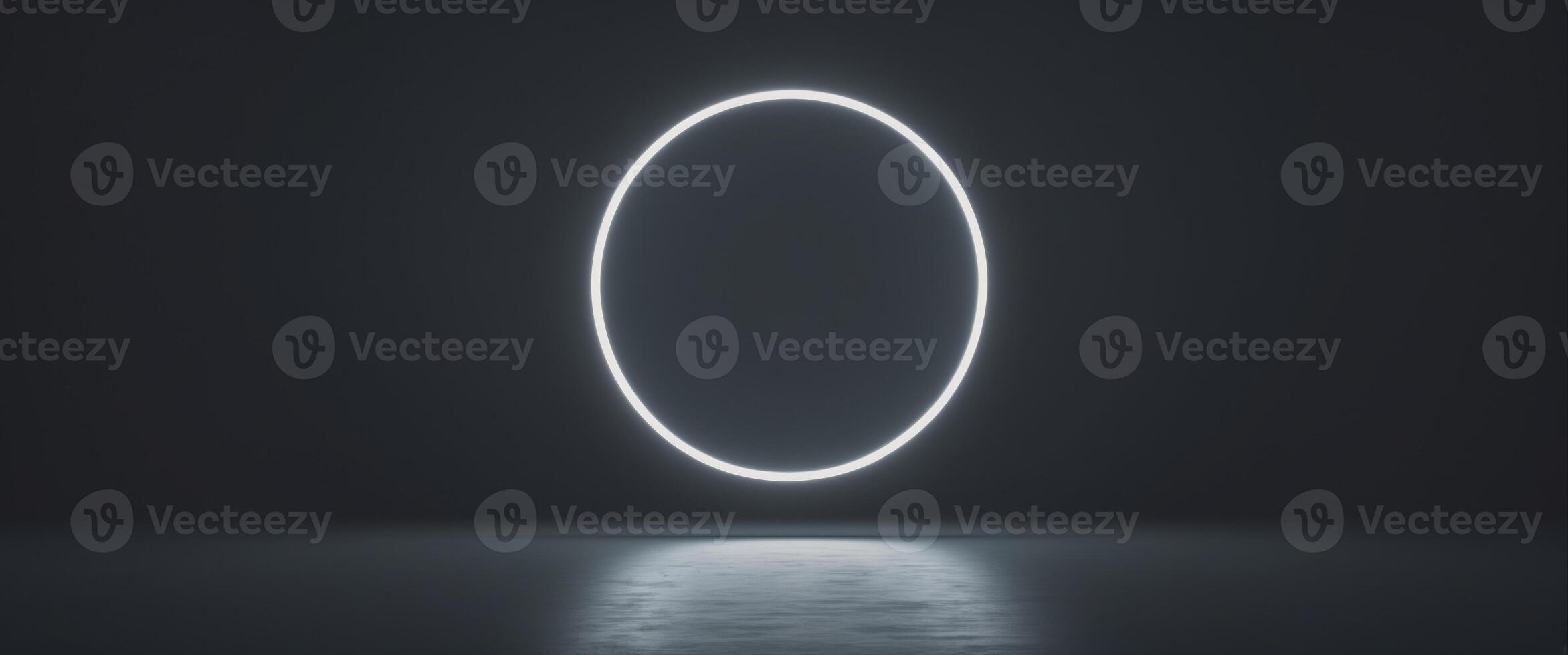 Light circle creates a mesmerizing illusion on a dark background in a creative visual art display photo