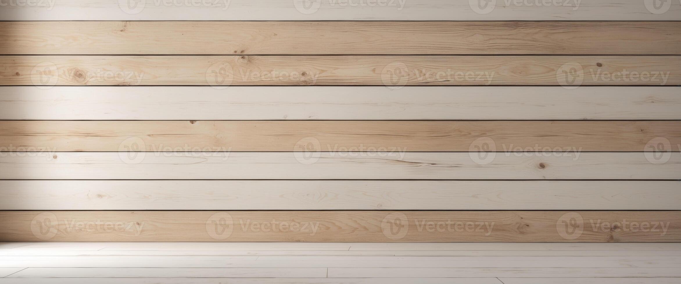 Horizontal light brown wooden planks background for rustic designs. photo