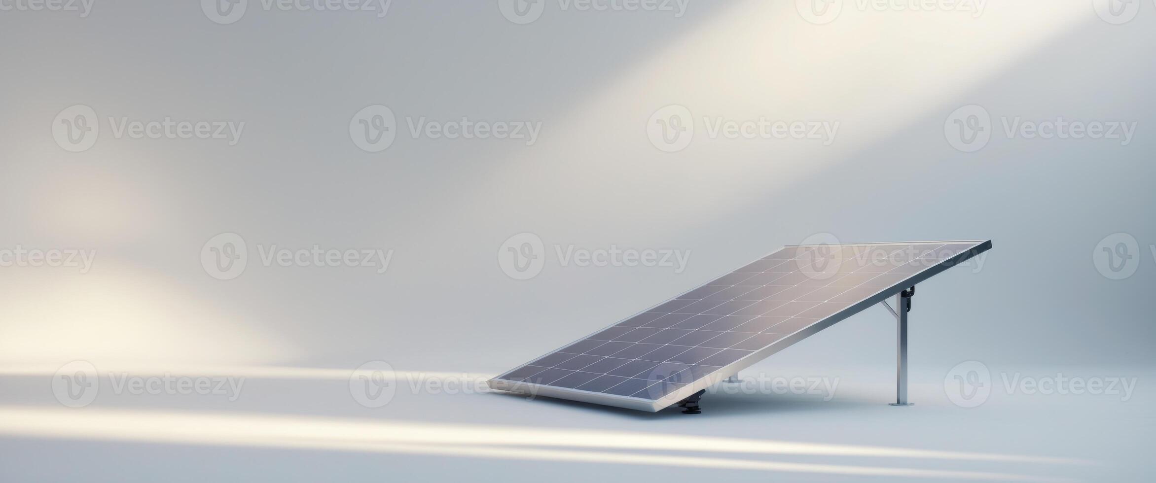 Solar panel capturing sunlight and generating renewable electricity photo