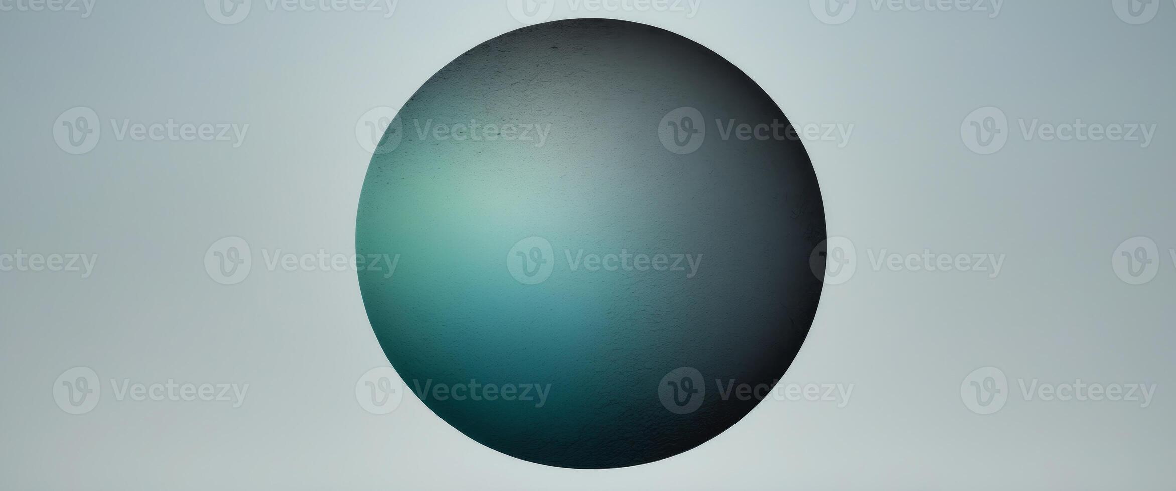 Round gradient with a rough texture going from blue green to charcoal on a see through background. photo