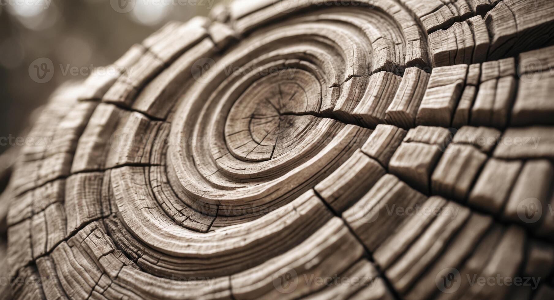 close up of a wooden tree trunk with rings as a texture photo