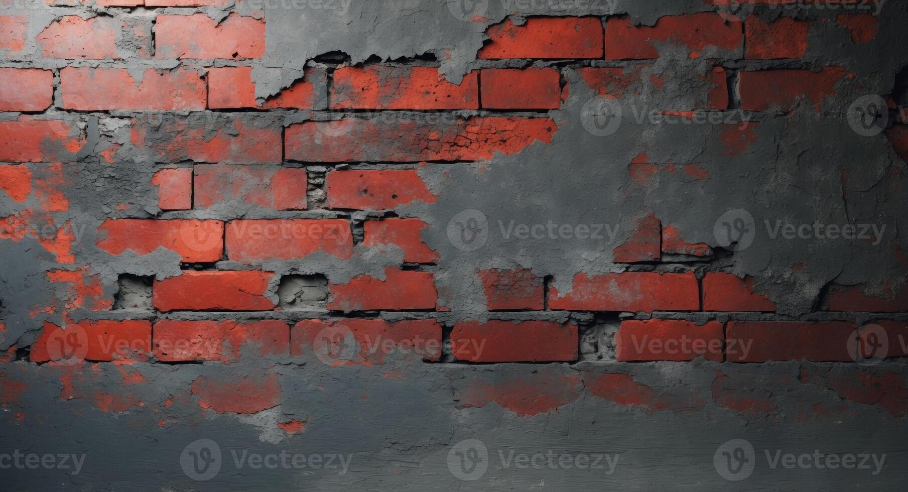 Distressed Red Brick Wall Texture with Copy Space photo