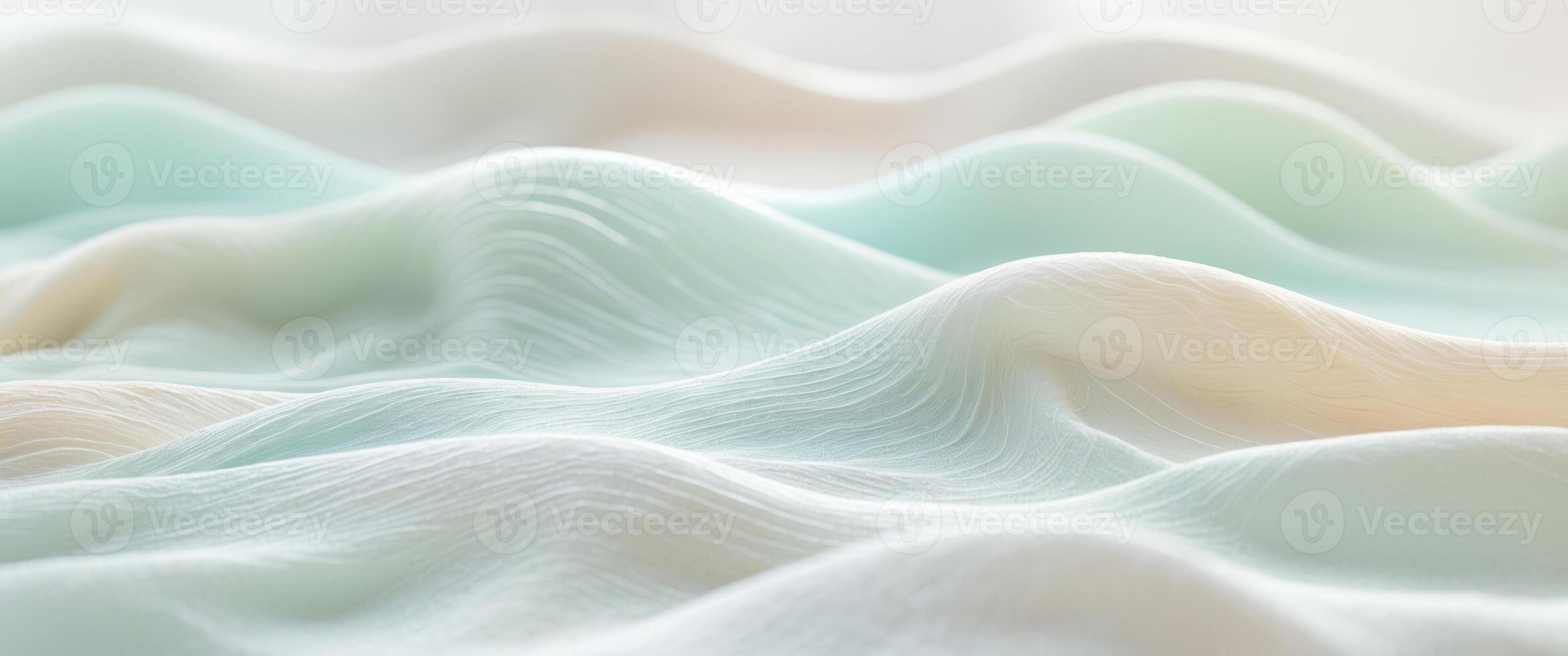 Abstract representation of a digital landscape with textured waves in a soft color palette photo