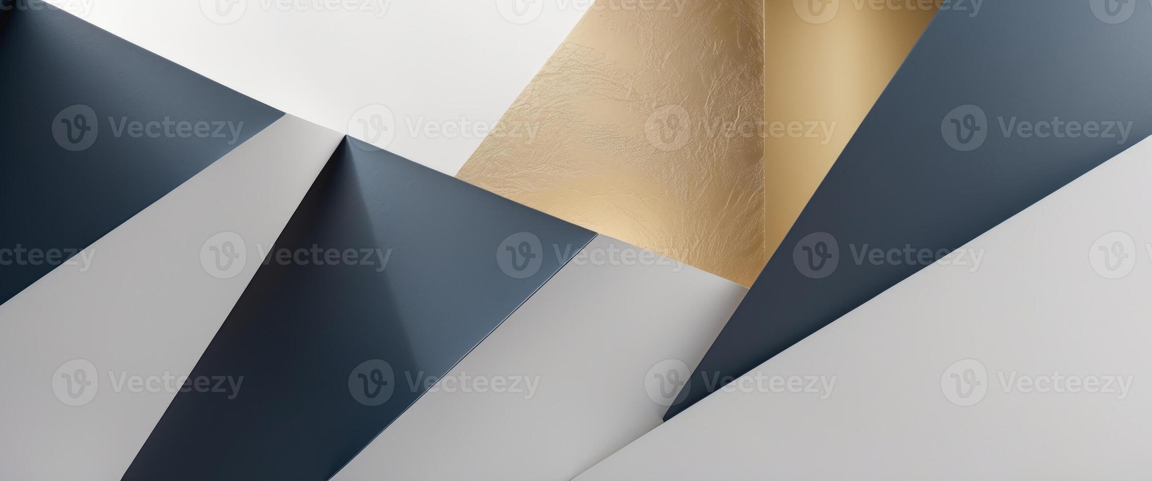 Abstract geometric design featuring dark blue and gold accents Clean lines and textured surfaces create a modern aesthetic photo