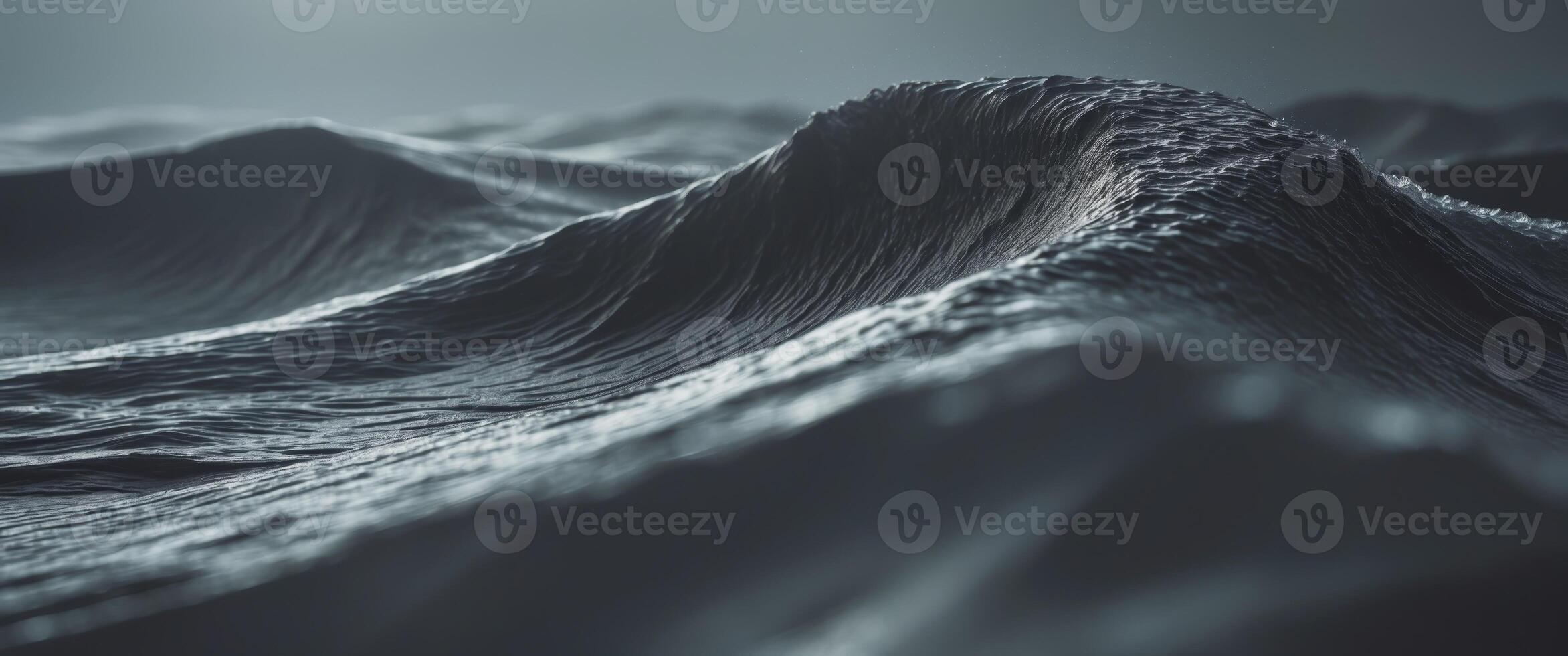 Abstract dark gray wave texture background. photo