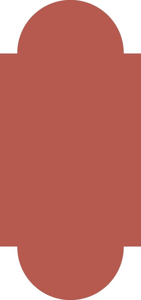 Circle with Rectangle Red Oriental Style Islamic Frame Arches with Modern Boho Mosque Dome for Window vector