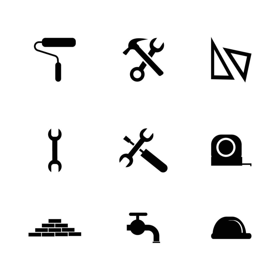 design Construction Tools Icons vector