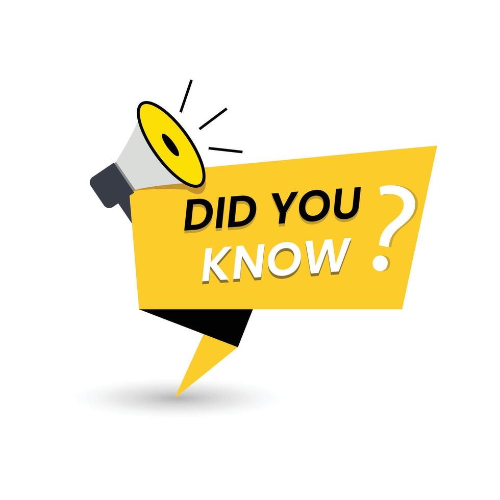 Did You Know Fun Facts Today vector