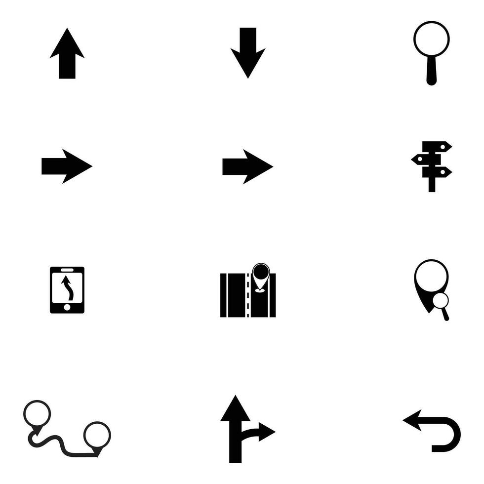 Navigation advice marketing direction vector