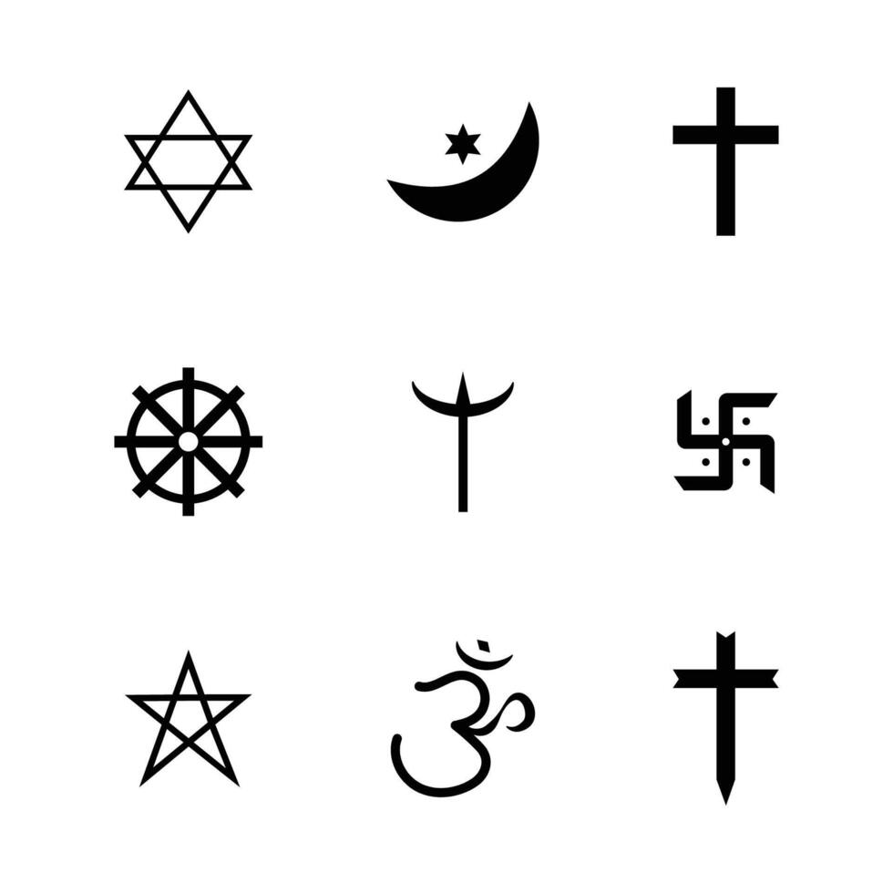 Religious Icons set illustration vector