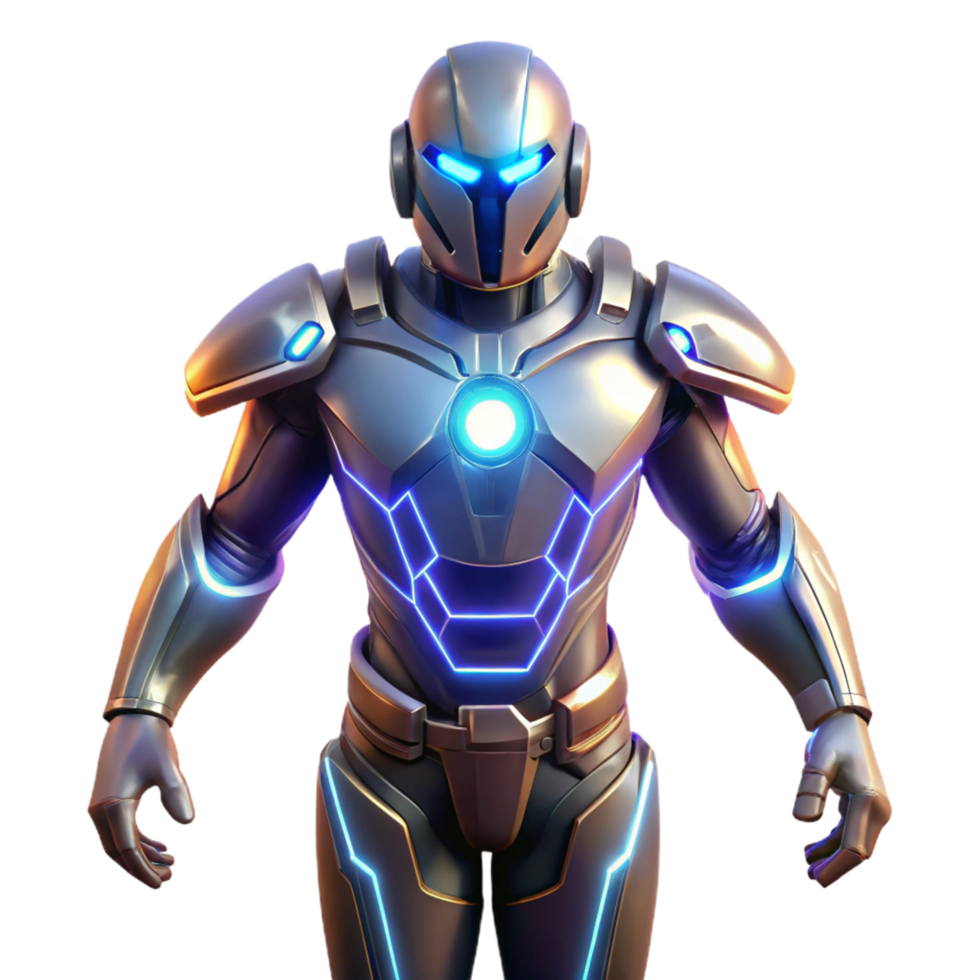 Futuristic Armored Combatant Advanced Robotics and Sci-Fi Design png