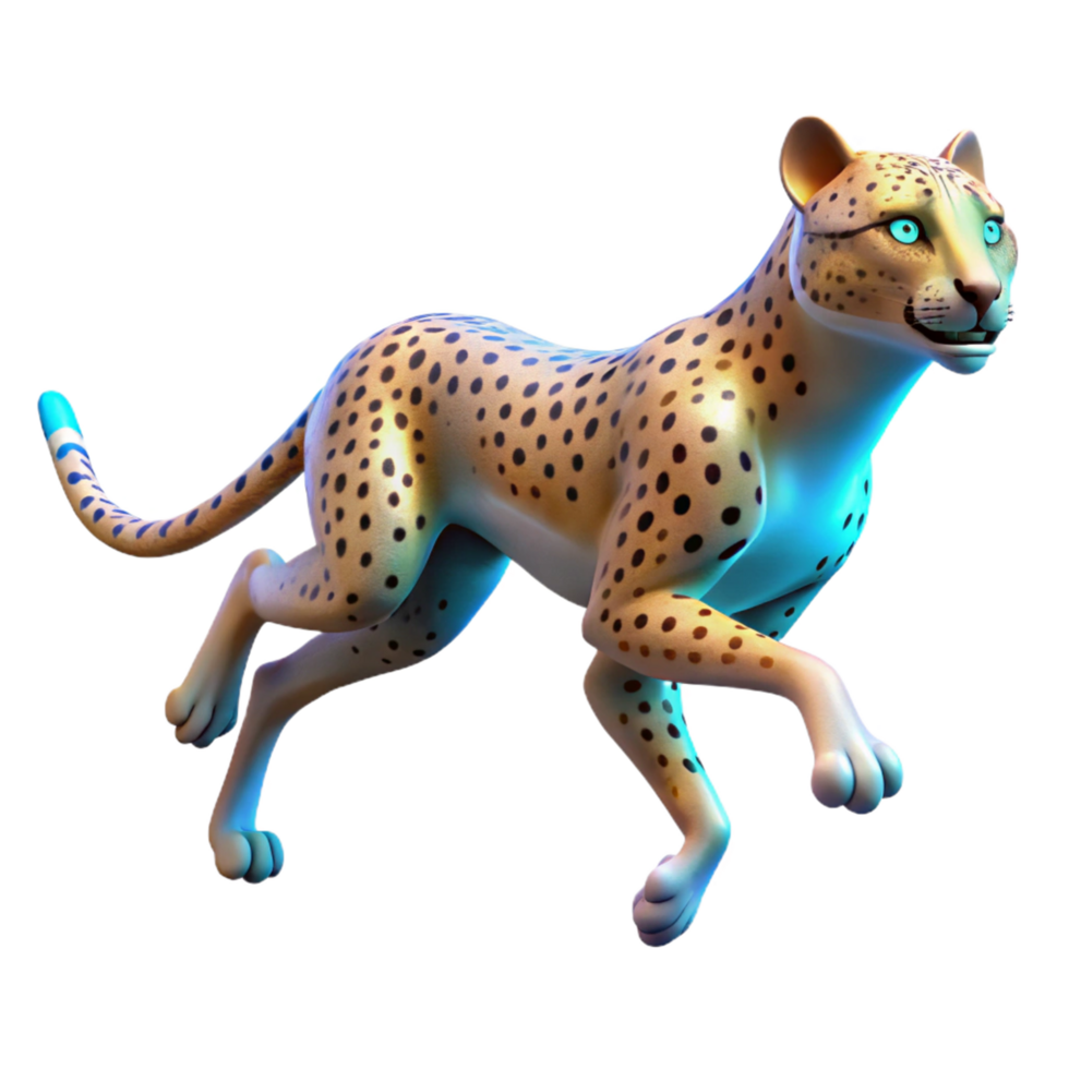 Digital Cheetah A 3D Model of a Running Cheetah png