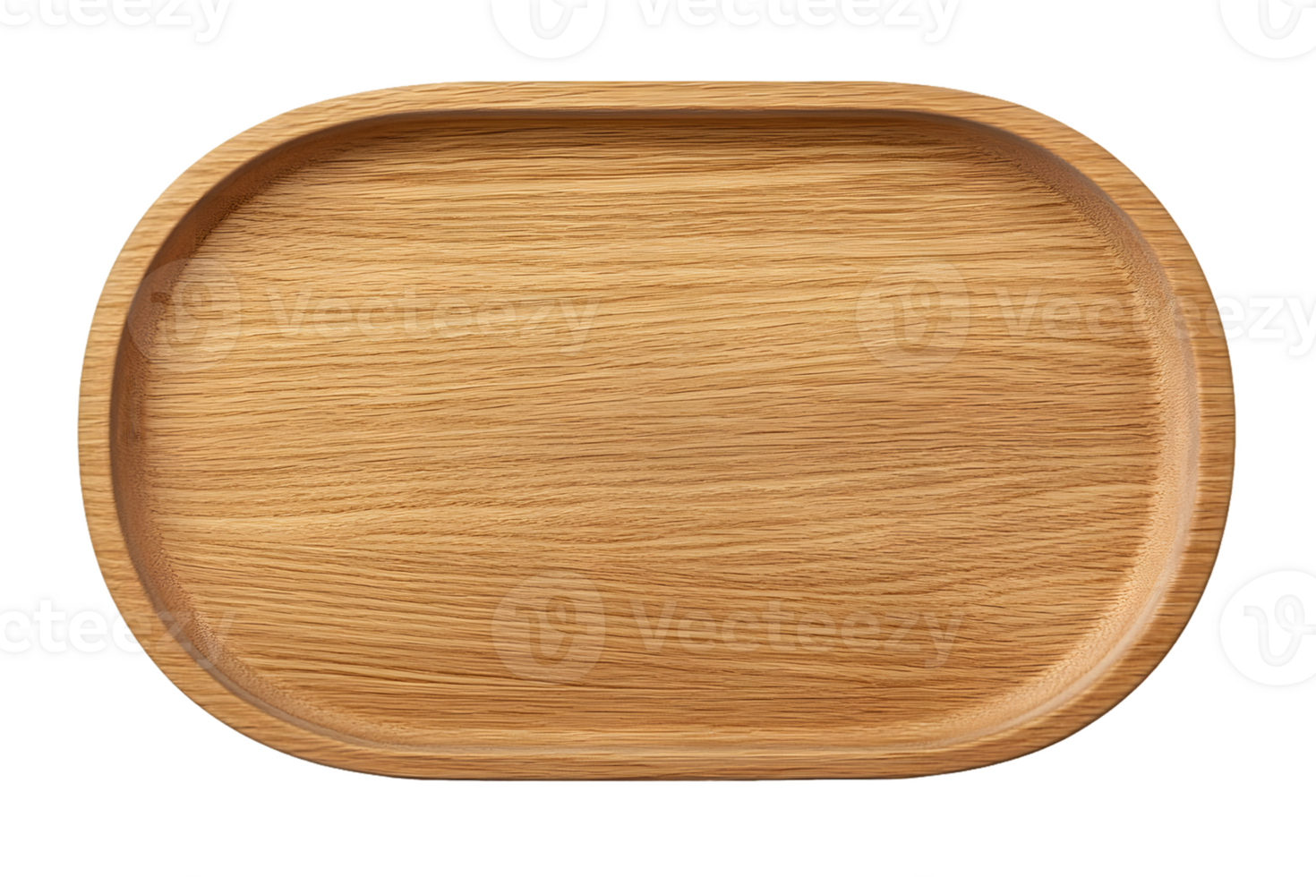 Elegant Oval Shaped Wooden Tray Made From Natural Bamboo Material With Smooth Edges png