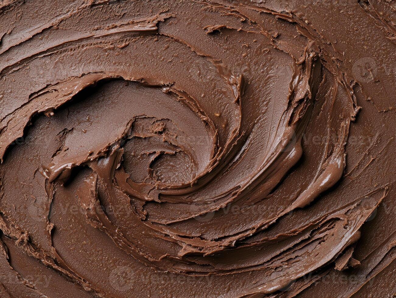 Swirled dark Chocolate Cream Texture Background. photo