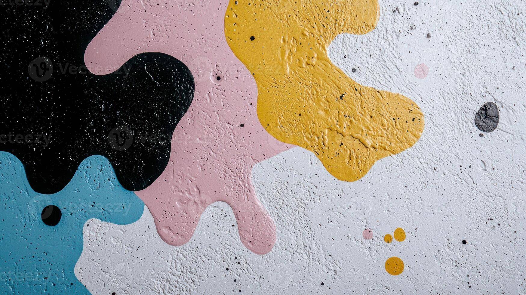 Abstract paint splatter on textured background photo