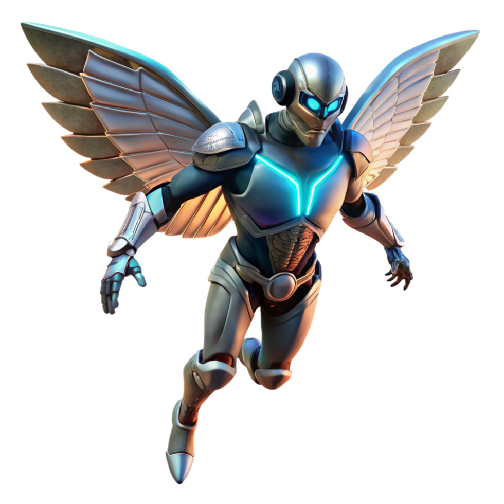 Futuristic Angel Armored Wings, Sci Fi Flight Suit png