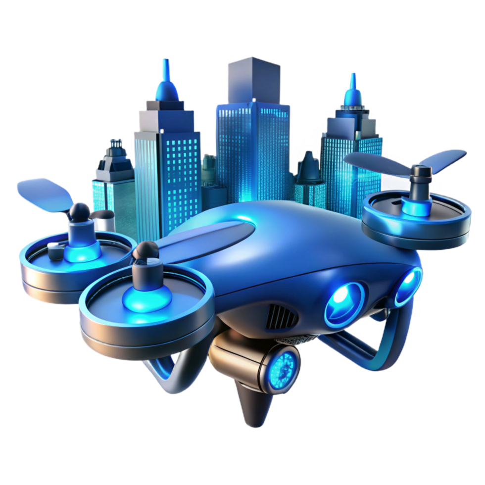 Drone Technology for Urban Surveillance and City Monitoring png