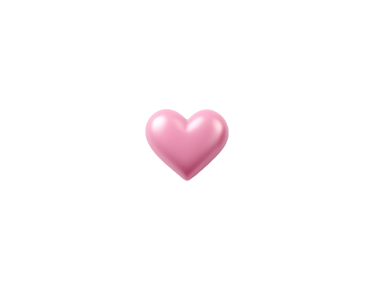 3d heart a vibrant pink heart all on a transparent background png