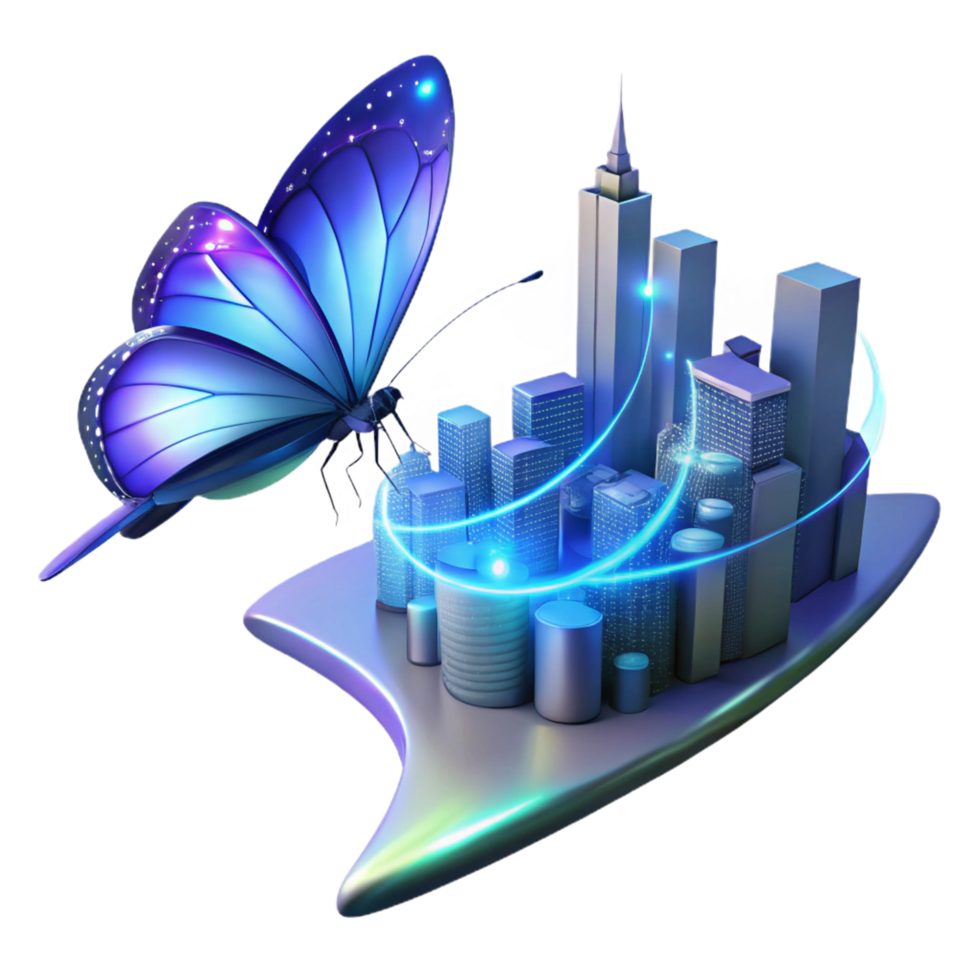 Urban Transformation Butterfly Effect in Smart City Development png